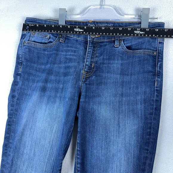 Gap Straight Leg Jeans Rolled Cuffed Hem Medium Wash Womens Blue Size 10/30R - Picture 7 of 11